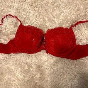 Jeweled red Victoria’s Secret bra 32c